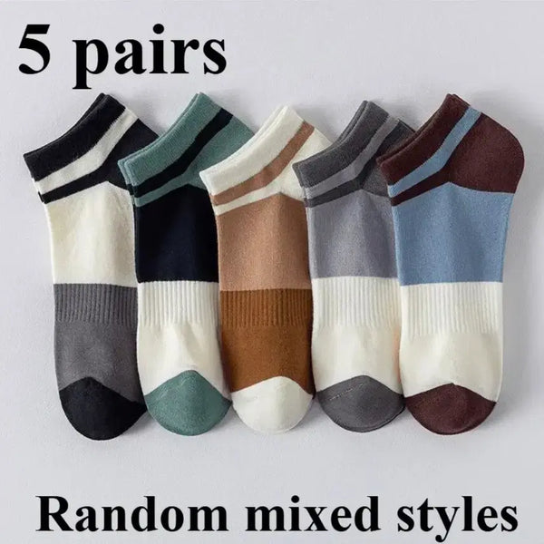 [BUNJANG] Men's Fashion Socks 5-Pair Mixed Style Set / 5켤레 남성 패션 양말 랜덤 혼합 스타일
