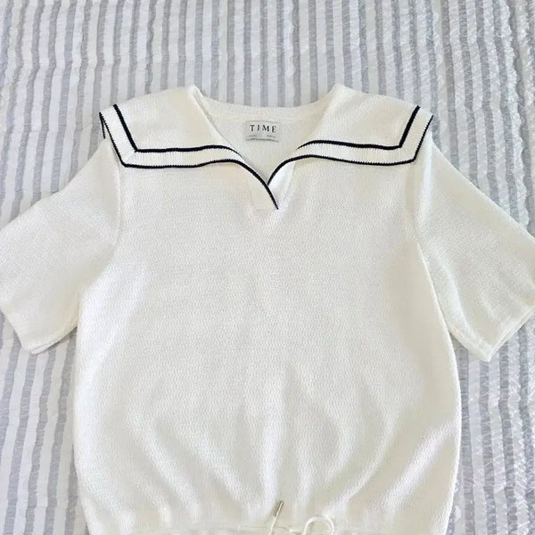 [BUNJANG] TIME Sailor Collar Knit Top / 23ssTIME 타임 세일러 카라니트탑(랑방한섬마인)