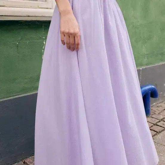 [BUNJANG] Zara High-Waisted Flowy Maxi Skirt Lavender / 자라 롱 스커트 라벤더