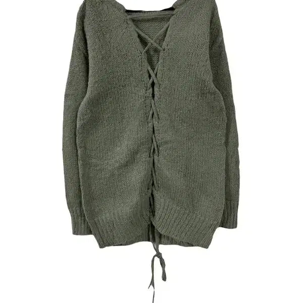 [BUNJANG] DRIZ Knit Round Oversized Fit Sweater / [M] DRIZ 끈짜임 라운드 오버핏니트