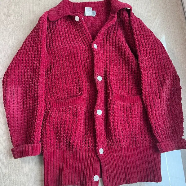 [BUNJANG] Yohji Yamamoto Pour Homme Oversized Heavy Knit Cardigan / M 요지 야마모토 뿌르옴므 오버사이즈 헤비 니트 가디건