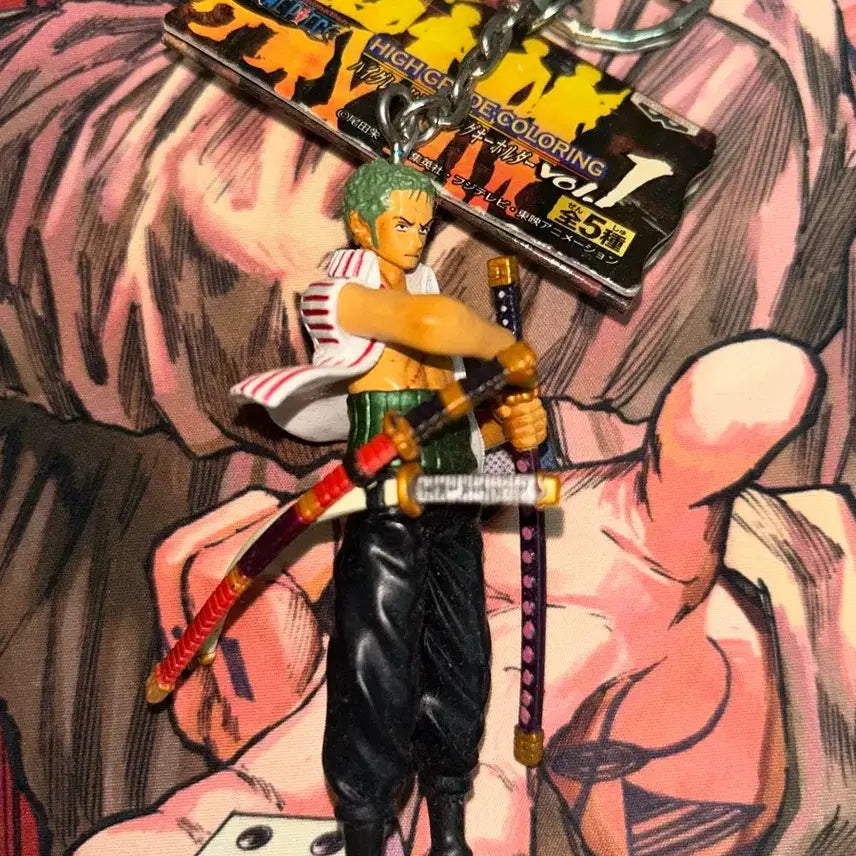 [BUNJANG] One Piece Zoro Classic Figure Keychain / 원피스 조로 고전 피규어 키링