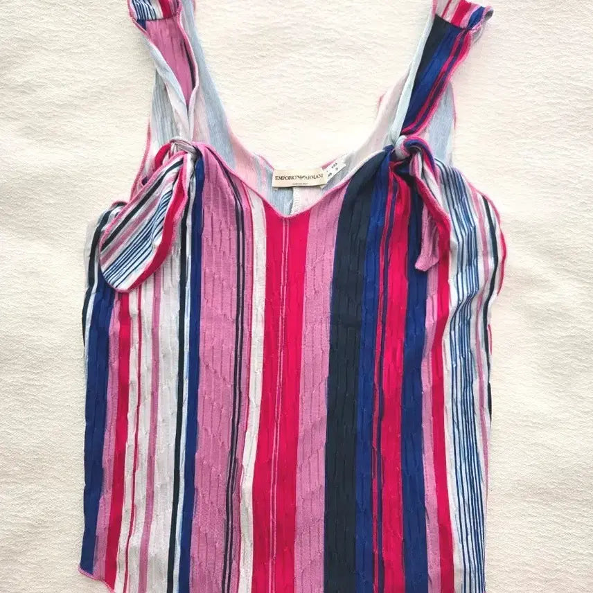 [BUNJANG] Emporio Armani Striped Sleeveless Top / 엠포리오 아르마니 스트라이프 민소매