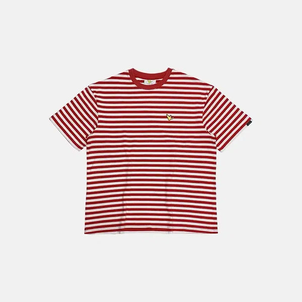 [BUNJANG] WERE ISNT Mark Gonzales Stripe Short Sleeve T-Shirt / 와릿이즌 마크곤잘레스 스트라이프 반팔티셔츠