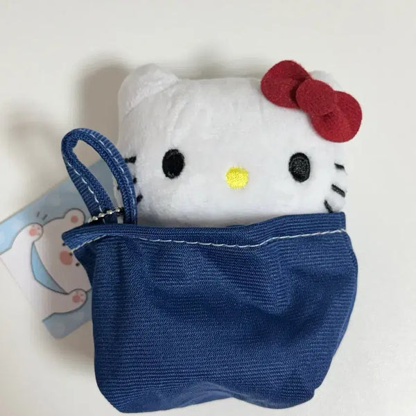 [BUNJANG] Sanrio Hello Kitty Doll Keychain Basket / 산리오 헬로키티 인형 키링 바구니 새상품 새제품 주머니 열쇠고리
