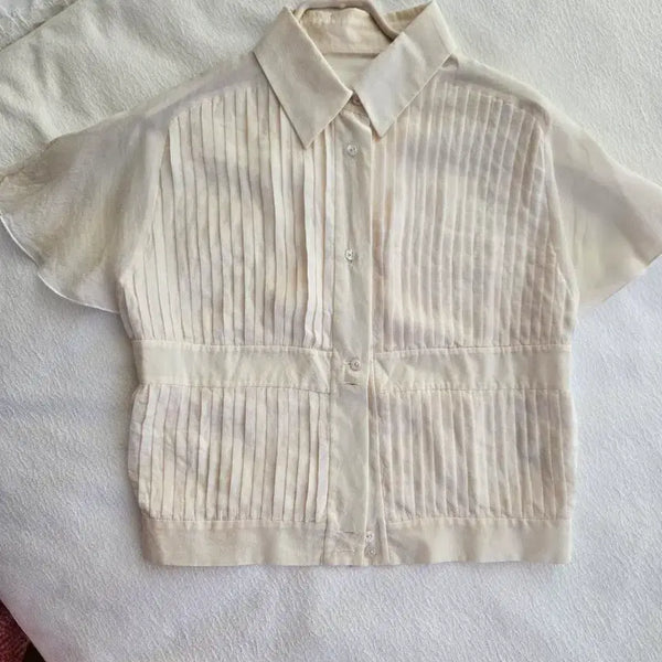 [BUNJANG] Valentino Silk Blouse / 반팔실크블라우스 발렌티노