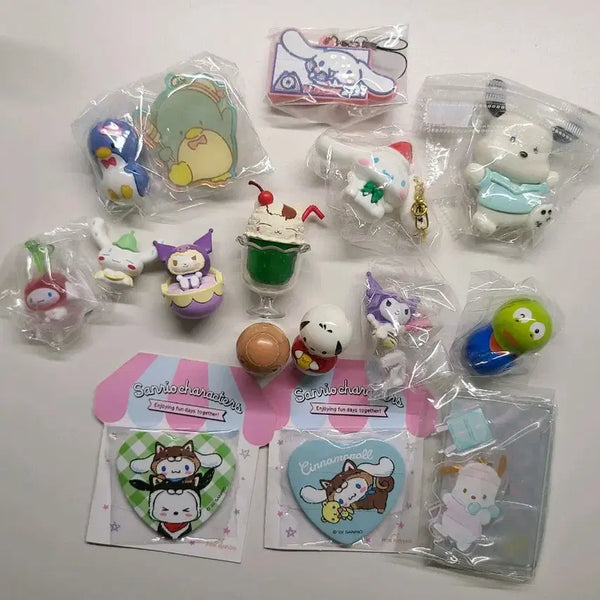 [BUNJANG] Sanrio, Neko-sensei, Jujutsu Kaisen Gacha Pins, Keychains, and More / 산리오 체리 시나모롤 포차코 쿠로미 가챠 냥코센세 가챠 캔뱃지 키링등등