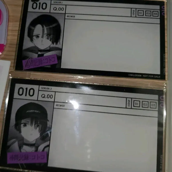 [BUNJANG] MILGRAM Kotoko Annual Member Exclusive Acrylic Interrogation Card / MILGRAM 밀그램 코토코 연간회원 특전 아크릴 심문카드 판매