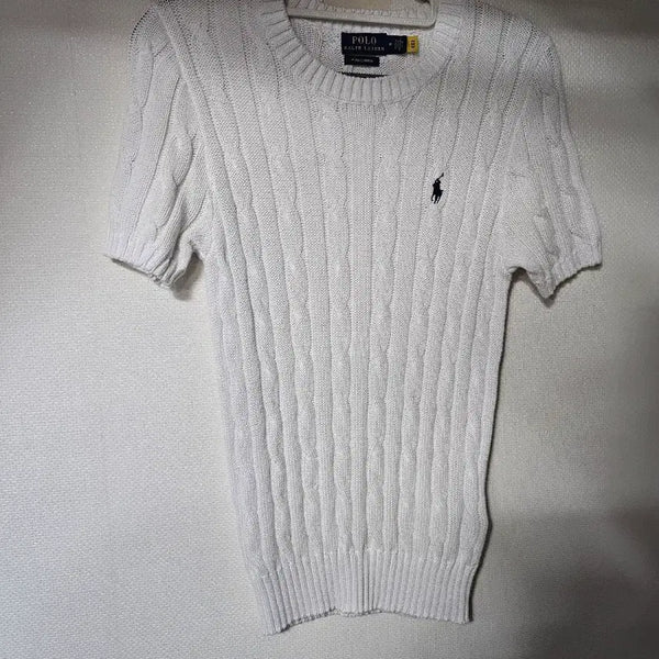 [BUNJANG] Polo Ralph Lauren Women's Cable Knit Sweater Navy Horse Logo / 폴로 여성  니트    M  큐알인증