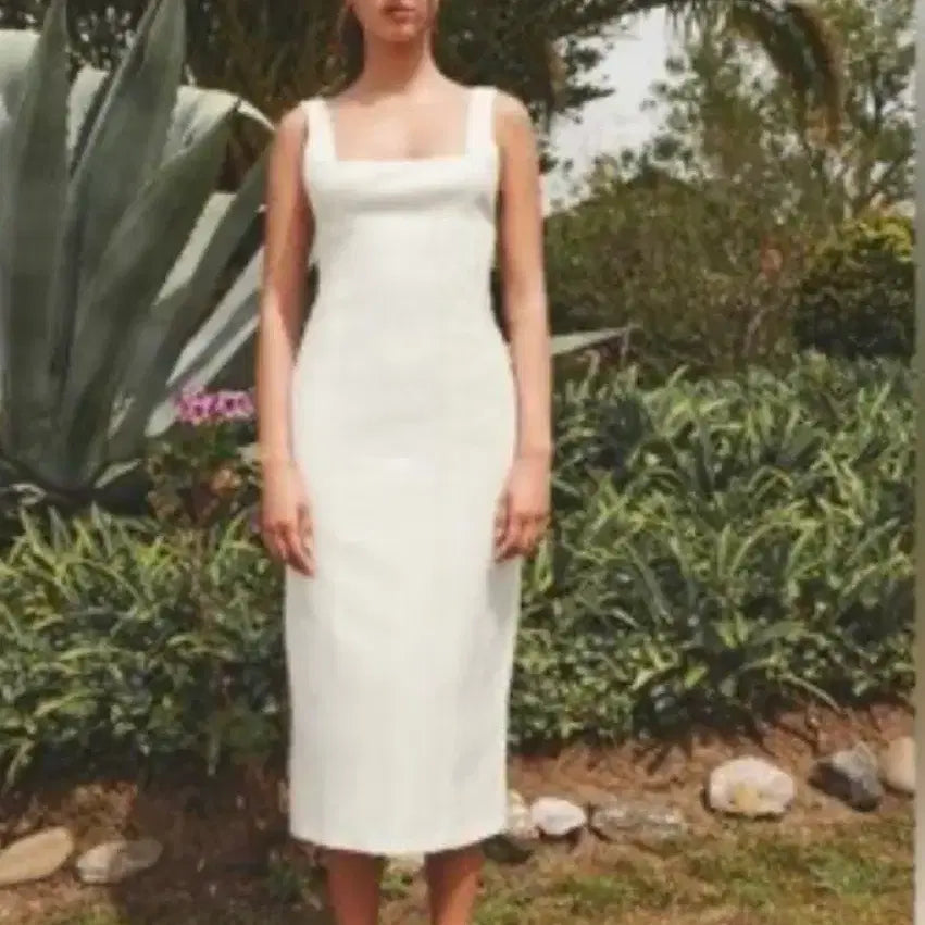 [BUNJANG] Zara White Sleeveless Dress / 자라 Zara 화이트 민소매 원피스