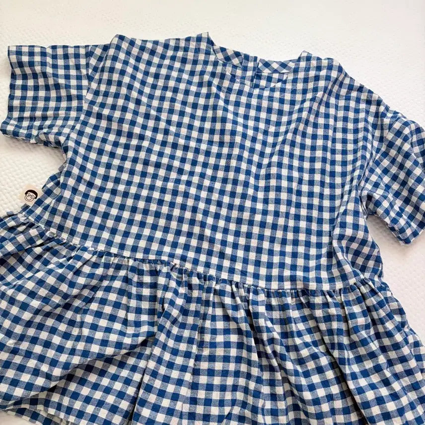 [BUNJANG] Gingham Check Ruffled Tiered Shirt / 깅엄체크 캉캉 프릴셔츠