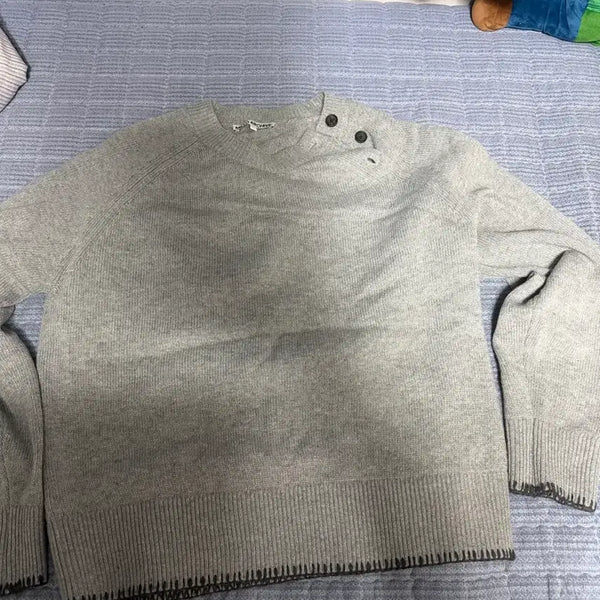 [BUNJANG] Milo Archive Henry Neck Knit Melange Grey L / 밀로 아카이브 헨리넥 니트 멜란지 그레이 L 판매합니다