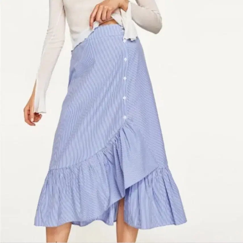 [BUNJANG] Zara Side-Band Frill Skirt - M / 자라) 거의새거 옆밴딩 프릴 스커트 - M