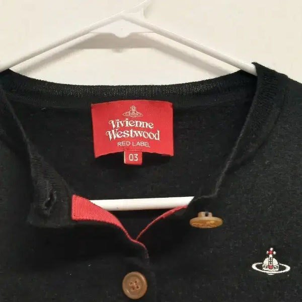 [BUNJANG] Vivienne Westwood Red Label Black Cardigan Size 3 / 비비안웨스트우드 레드라벨 검정 가디건 03