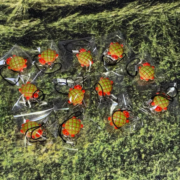 [BUNJANG] Melon Bread Turtle Charm Keychain Set (12 pieces) / (새상품) 메론빵 거북이 키링 12개 일괄 판매