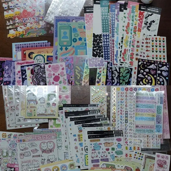 [BUNJANG] Kiss-Cut Sticker Collection Set / 일괄/쿨거시대폭할인) 스티커 키스컷 모음 정리 세트 - 다꾸 포꾸 탑꾸