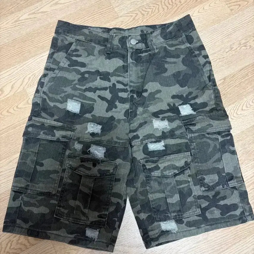 [BUNJANG] Camouflage Bermuda Shorts Vintage Detail / 카모 버뮤다 팬츠
