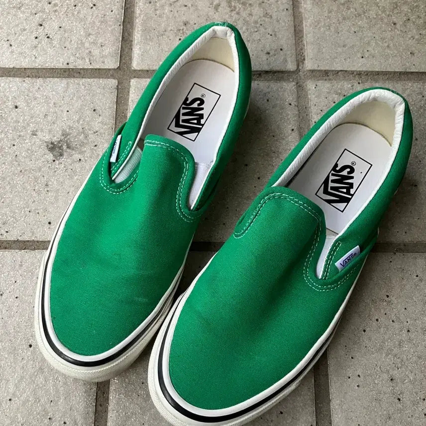 [BUNJANG] Vans Anaheim Style 98 Green Authentic Sneakers 265 / [3회착용] 반스 애너하임 스타일98 그린 어센틱 265 신발 스니커즈