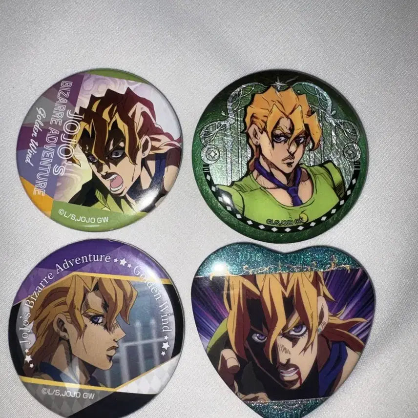 [BUNJANG] JoJo's Bizarre Adventure Golden Wind Fugo Set Can Badges / 죠죠 푸고 캔뱃지 일괄