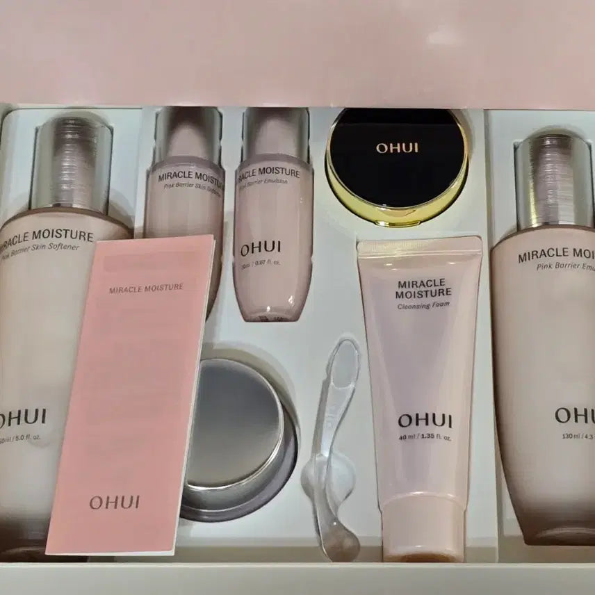 [BUNJANG] O HUI Miracle Moisture Pink Barrier 3-Piece Set (Sealed) / [미개봉,새상품] 오휘 미라클 모이스처 핑크 베리어 3종 세트