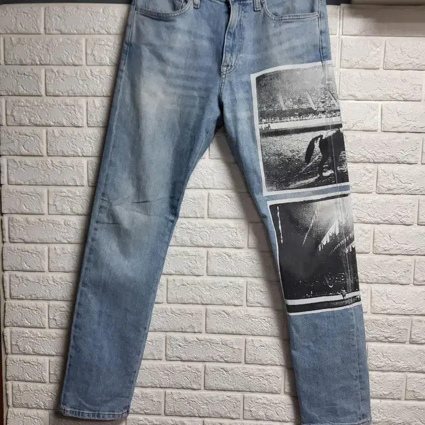 [BUNJANG] Calvin Klein x Raf Simons x Andy Warhol Rodeo Print Denim Jeans / 앤디워홀&캘빈클라인 라프시몬스 로데오 프린팅 32