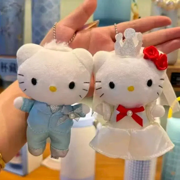 [BUNJANG] Sanrio Hello Kitty Wedding Couple Doll Keychain / 최저가정품)헬로키티 웨딩 커플 인형키링