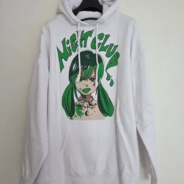 [BUNJANG] Jun Inagawa Nightclub Hoodie White / 준 이나가와 나이트클럽 후드 화이트