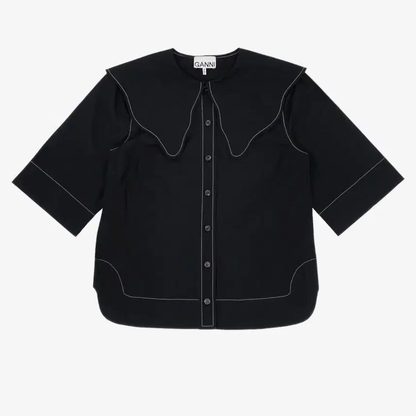 [BUNJANG] GANNI Black Blouse Size 34 / 가니 블라우스