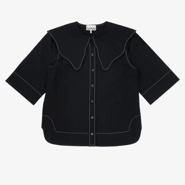 [BUNJANG] GANNI Black Blouse Size 34 / 가니 블라우스