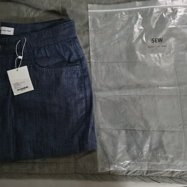 [BUNJANG] Steadyeverywear Sew Relaxed Chambray Pants Dark Blue Size 3 / 스테디에브리웨어 sew 릴렉스드 샴브레이 팬츠 다크블루 3사이즈