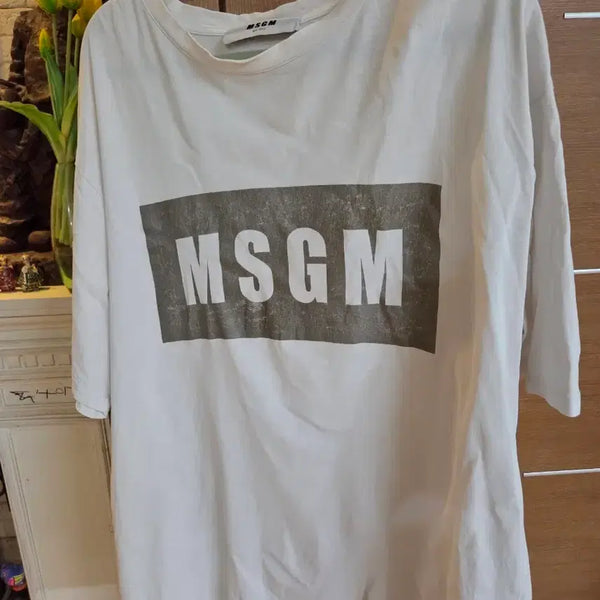 [BUNJANG] MSGM Short Sleeve T-Shirt White / MSGM 반팔 티셔츠 화이트