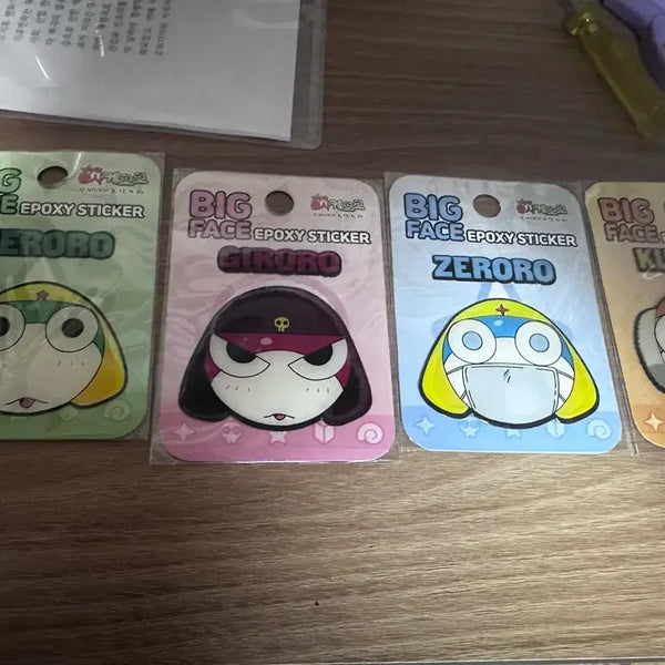 [BUNJANG] Keroro Big Face Applique Stickers Set / 케로로 빅 페이스 애폭 스티커