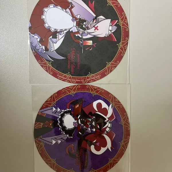 [BUNJANG] Hazbin Hotel Maid & Butler Cafe Coaster Set (2 Types) / 해즈빈 호텔 메이드앤버틀러 카페 코스터 2종