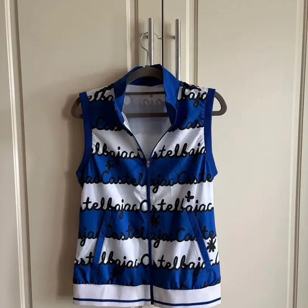 [BUNJANG] Castelbajac Golf Vest Blue White / 카스텔바작 골프 조끼 블루 화이트