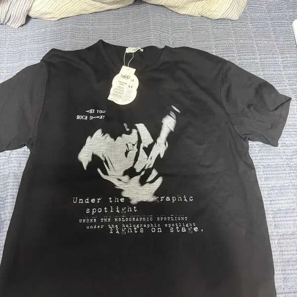 [BUNJANG] Ellude Electric Graphic Slub Half T-Shirt Black / 엘무드 일렉트릭 그래픽 슬러브 하프 티셔츠 블랙 48 판매합니다