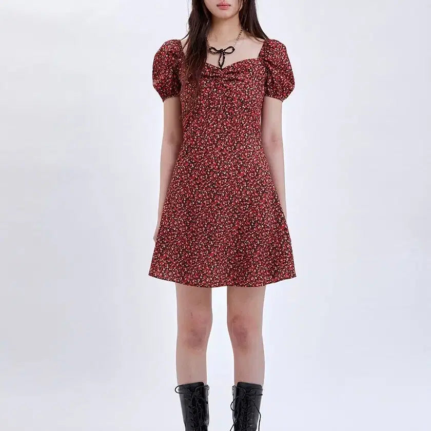 [BUNJANG] Luluseoul Red Pansy Dress (Red) Size S / 루루서울 Red Pansy Dress (Red)
