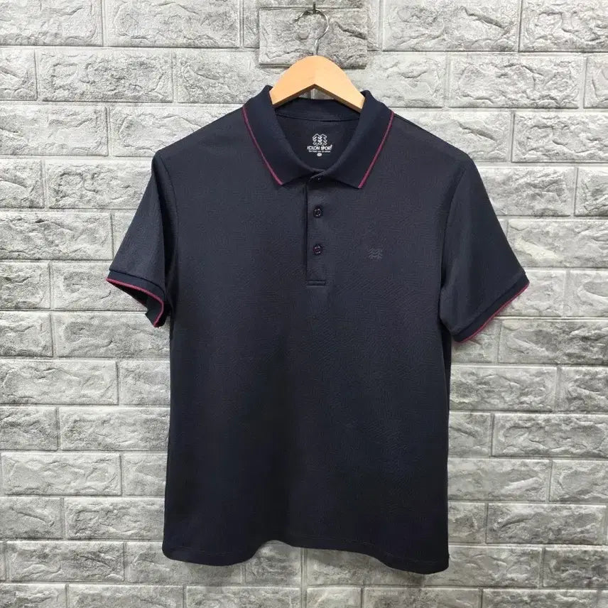 [BUNJANG] Kolon Sport Men's Polo Spandex T-Shirt Navy Size 100 / 코오롱  스포츠 폴로 스판  티셔츠 네이비 사이즈 100