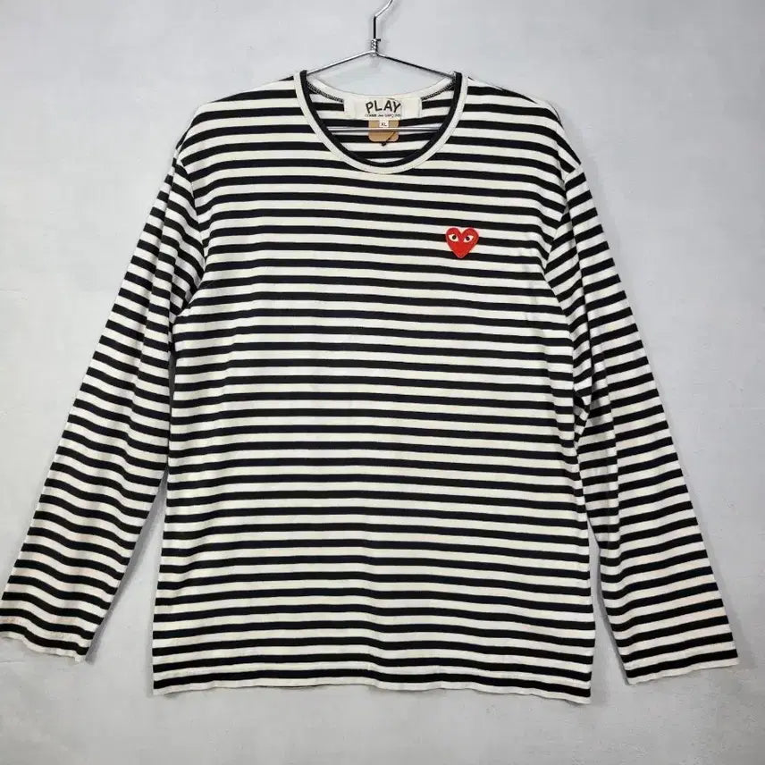 [BUNJANG] Comme des Garçons PLAY Stripe Long Sleeve T-Shirt XL / 꼼데가르송 플레이 스트라이프 긴팔티 XL