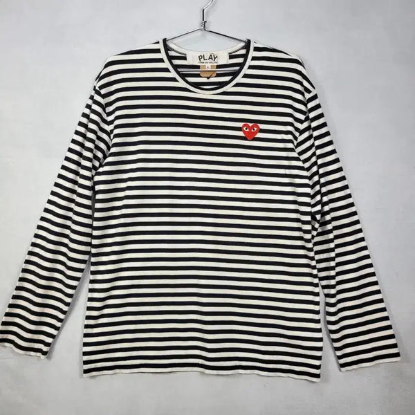 [BUNJANG] Comme des Garçons PLAY Stripe Long Sleeve T-Shirt XL / 꼼데가르송 플레이 스트라이프 긴팔티 XL