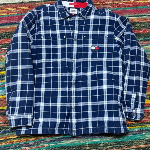 [BUNJANG] Tommy Jeans Quilted Check Shirt Jacket / 타미진스 퀄팅 체크 셔츠자켓