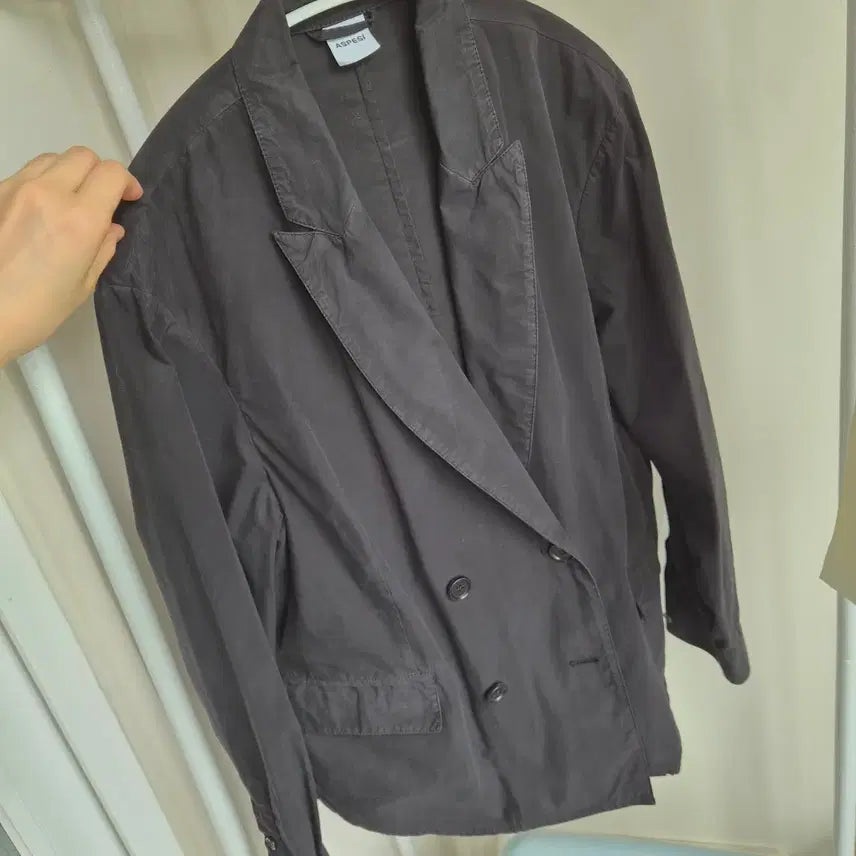 [BUNJANG] Aspesi Double Button Jacket Black Cotton Size 38 / 아스페시 더블 버튼 자켓 38