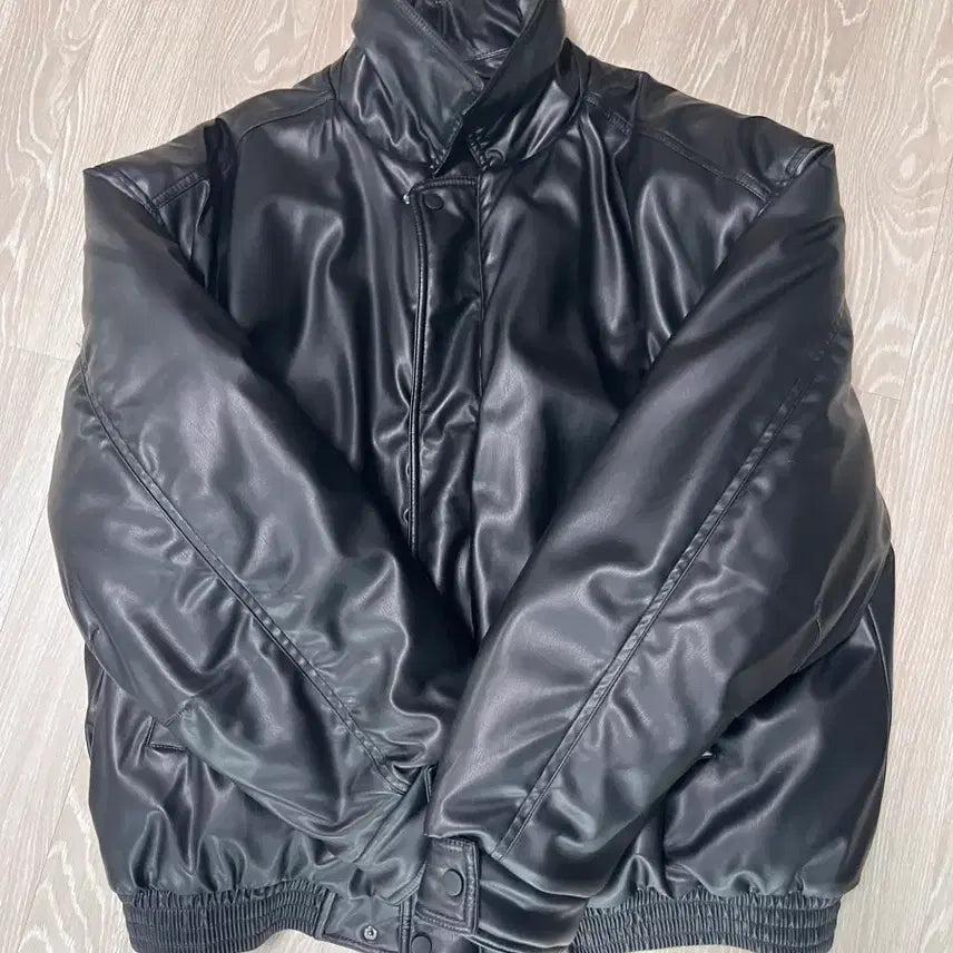 [BUNJANG] Zara Faux Leather Padded Jacket XL / 자라 페이크 레더 패딩 XL