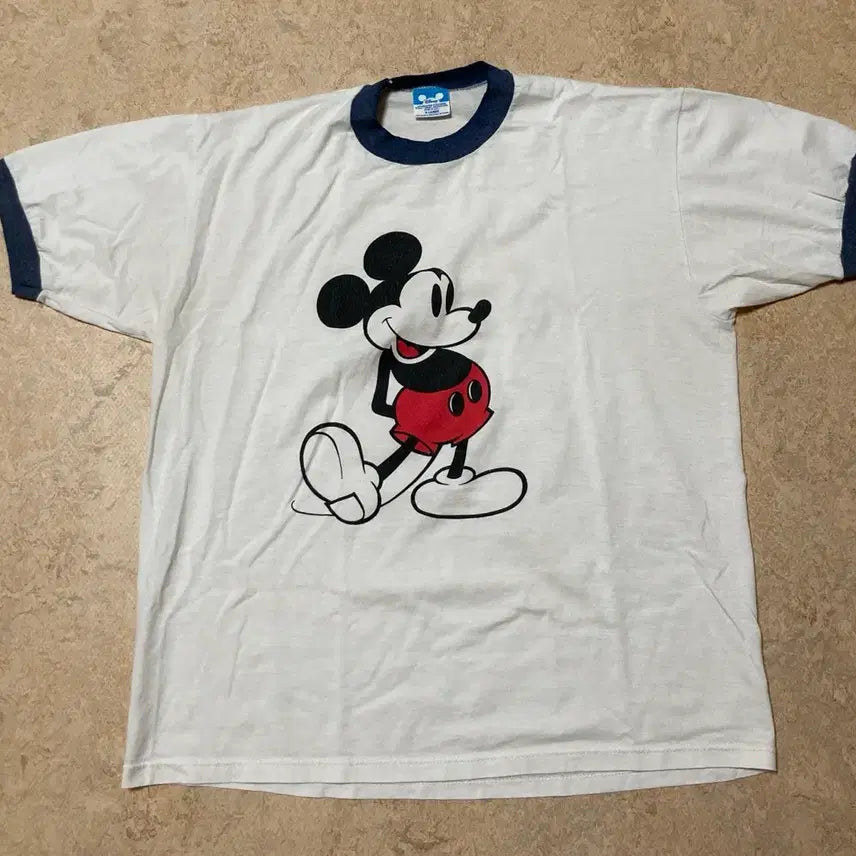 [BUNJANG] Vintage Mickey Mouse Ringer T-Shirt XL / 빈티지 미키마우스 Mickey 링거 티셔츠 XL