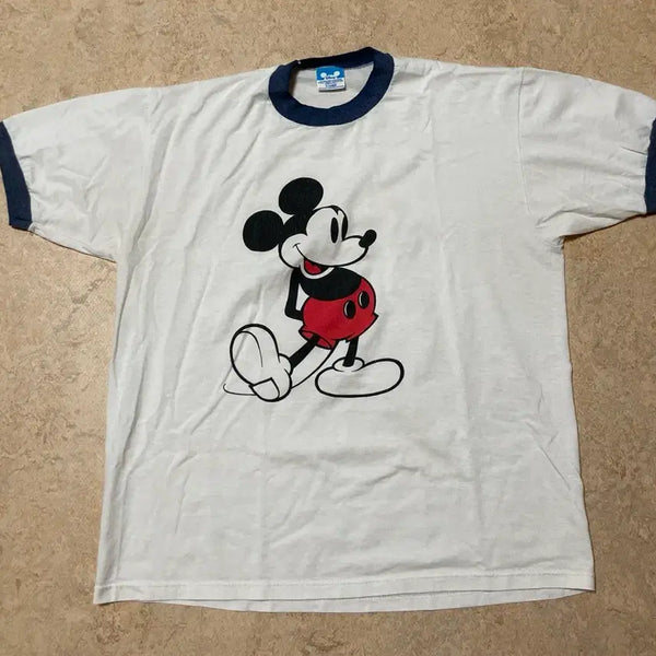 [BUNJANG] Vintage Mickey Mouse Ringer T-Shirt XL / 빈티지 미키마우스 Mickey 링거 티셔츠 XL