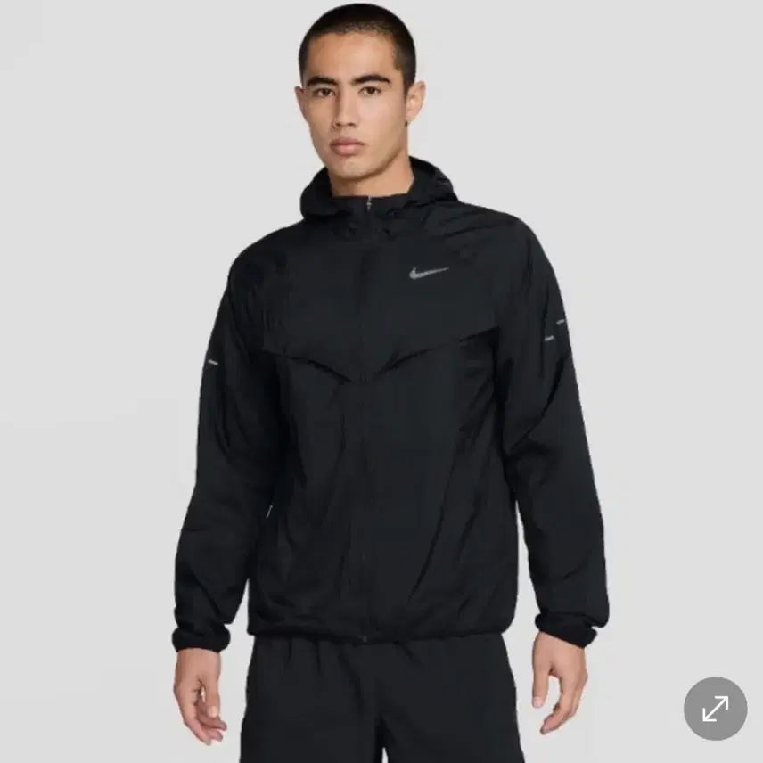 [BUNJANG] Nike Stride Repel UV Running Jacket Black M / 나이키 바람막이 M [ HV4549-010 ]
