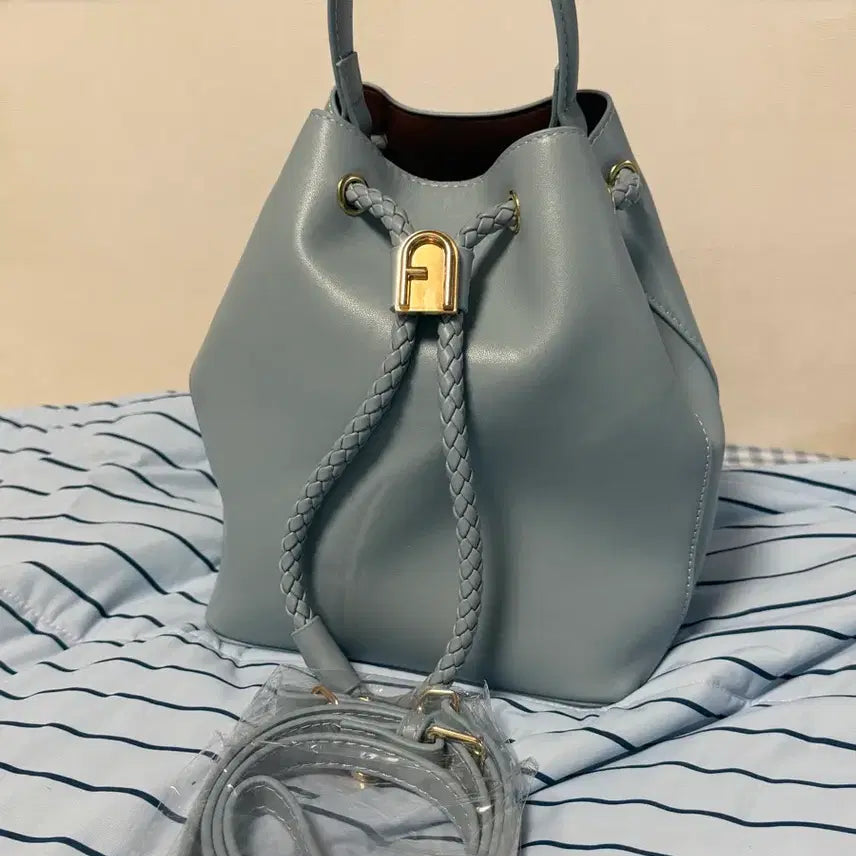[BUNJANG] Bucket Bag Drawstring Bag Blue / 버킷백 복조리백 블루
