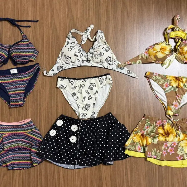 [BUNJANG] 3-Piece Bikini Swimsuit Set (Size S) / 비키니 수영복 세트 3종(사이즈 s)