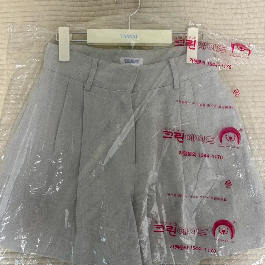 [BUNJANG] Tanat Linen Pintuck Shorts Blue-Gray / 타낫 린넨 핀턱 쇼츠 블루그레이