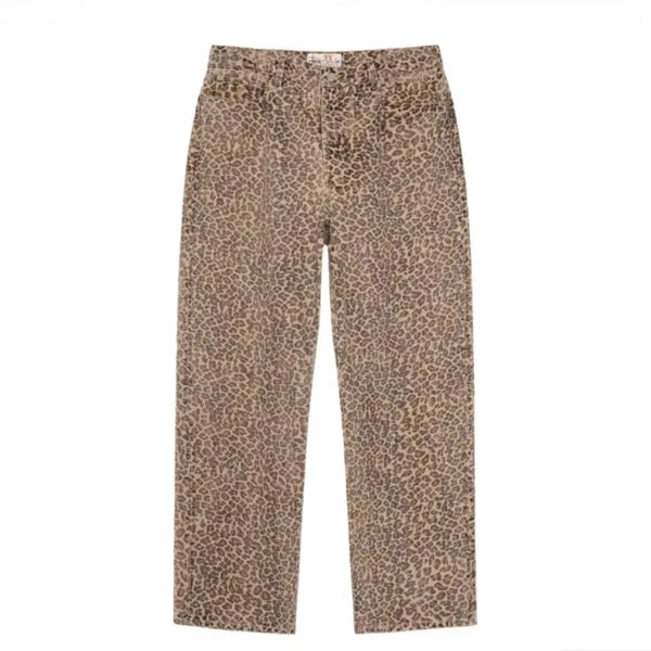 [BUNJANG] Stussy New Classic Jeans Leopard Denim Pants Size 34 / 스투시 뉴 클래식 진 데님 팬츠 레오파드 34
