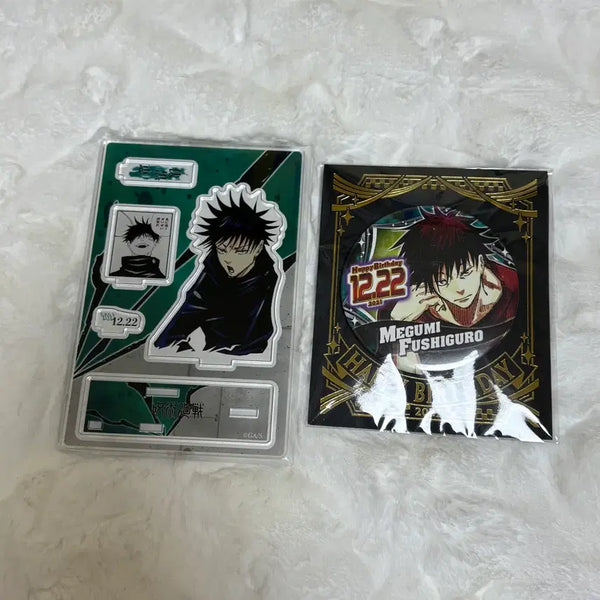 [BUNJANG] Jujutsu Kaisen Fushiguro Megumi 2021 Birthday Diorama Acrylic Stand & Can Badge Bundle (Sealed) / [미개봉] 주술회전 후시구로 메구미 디오라마 2021 생일 캔뱃지 아크릴
